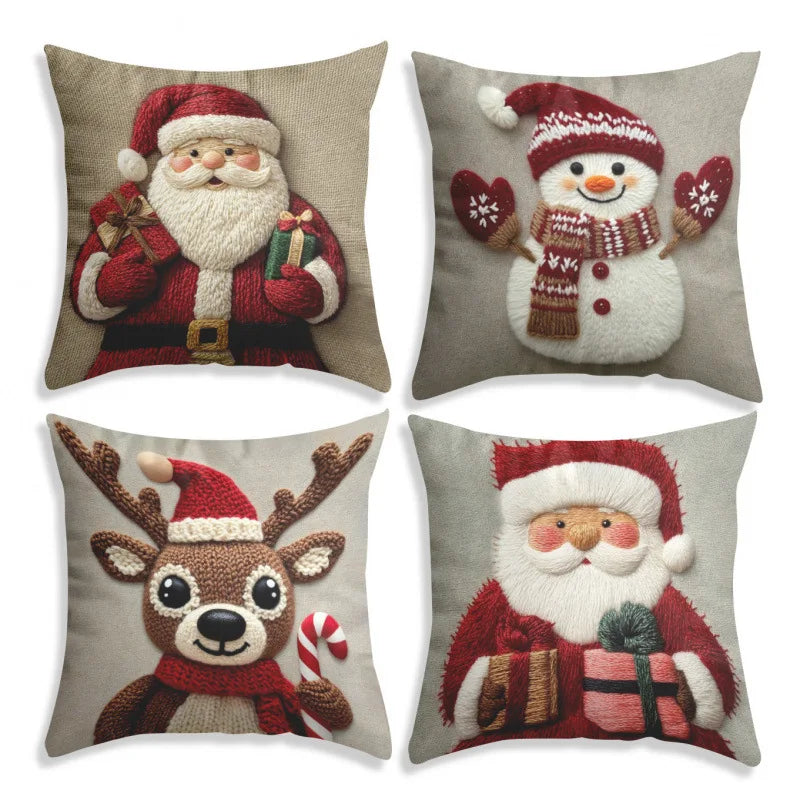 Christmas 45cm Christmas Pillowcase Cartoon Santa Claus