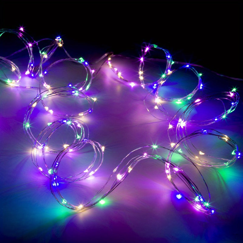 1pc String Lights for Bedroom, Party, Wedding, Christmas Halloween Decoration, 50/100LED, Holiday Lighting, Party Decorations, Ambient Lighting, Decorative Lighting, Durable String, Lightweight Design, Mood Lighting, Decorati