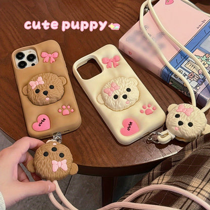 3D Teddy Dog Phone Case