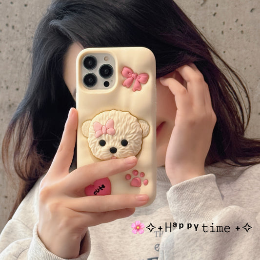 3D Teddy Dog Phone Case