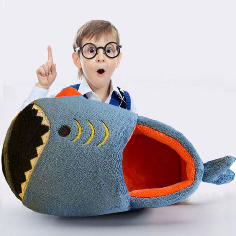 Boys' Dinosaur Slippers with Plush TPR Sole & Alligator/Crocodile Teeth - Warm Winter Indoor/Outdoor, Green & White Low-Top Easy Slip-On for, Cute Dino Footwear for Bedtime & Play