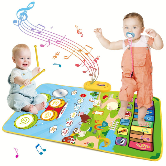 Musical Toys With 8 Animal Sounds, Musical Mat With Piano Keyboard