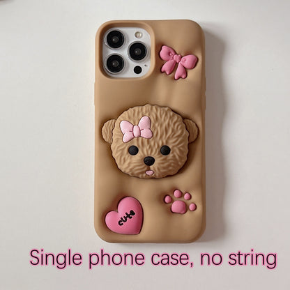 3D Teddy Dog Phone Case