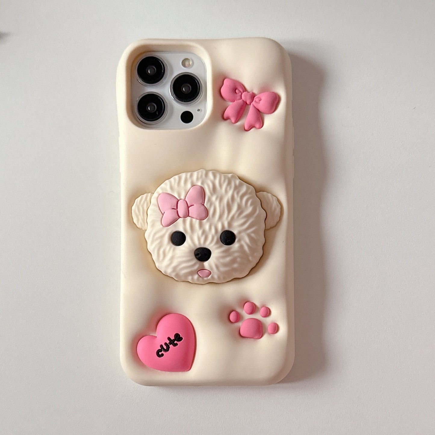 3D Teddy Dog Phone Case