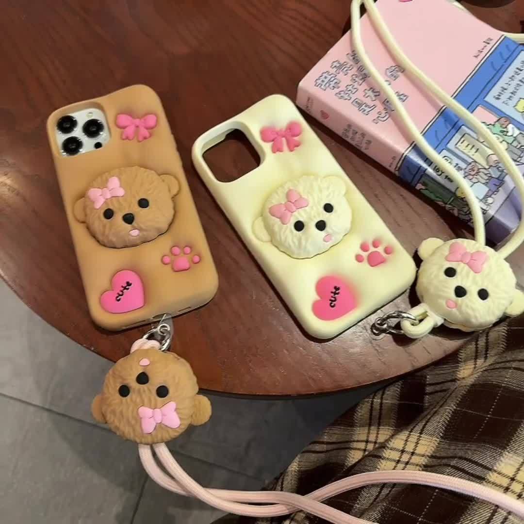 3D Teddy Dog Phone Case