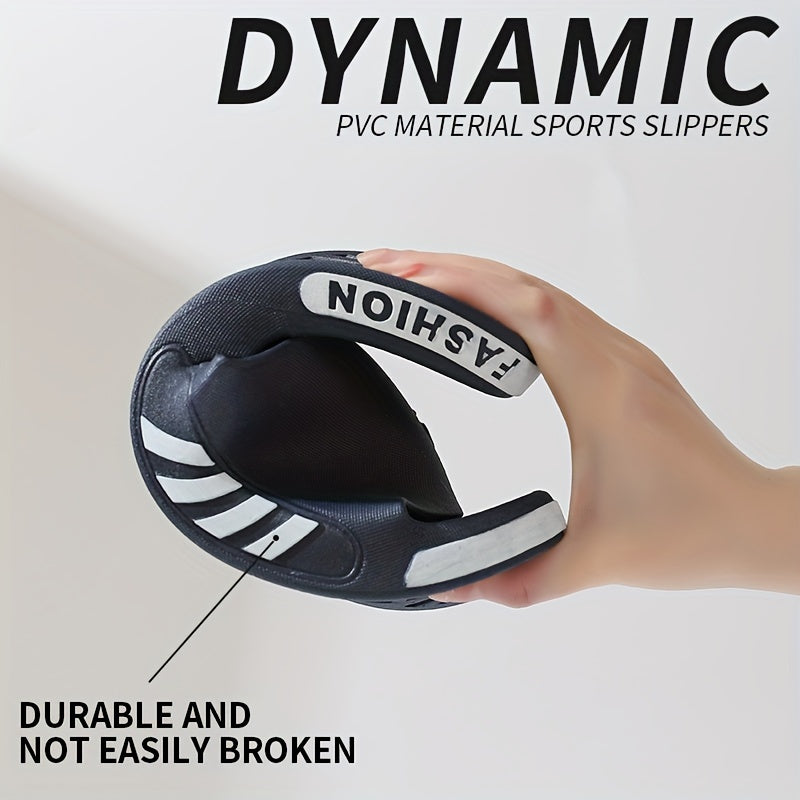 Men'S Casual Summer PVC Slippers - Non-Slip, Wear-Resistant Sole, Comfortable Slip-On Sandals for Outdoor & Indoor Use, Outdoor Footwear | Casual Slipon Shoes | PVC Upper Sandalssuitable for Men & Women