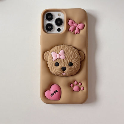 3D Teddy Dog Phone Case