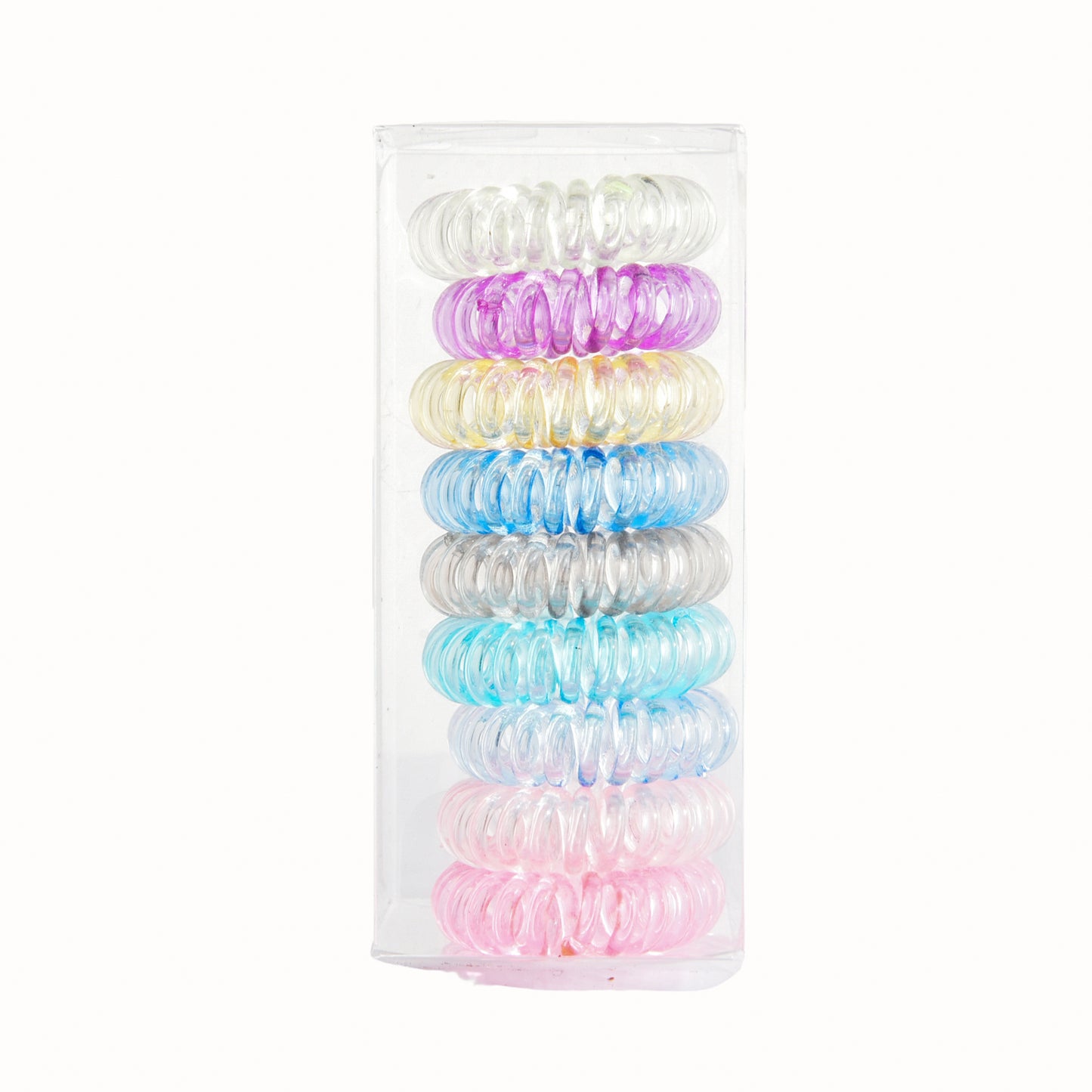 9 Pcs Spiral Hair Ties No Crease, Coil Hair Ties, Phone Cord Hair Ties, Women Ponytail Holder Elastics