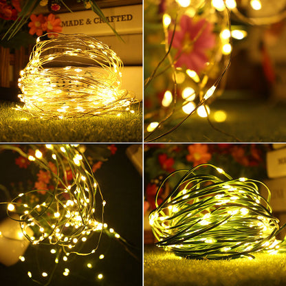 1pc String Lights for Bedroom, Party, Wedding, Christmas Halloween Decoration, 50/100LED, Holiday Lighting, Party Decorations, Ambient Lighting, Decorative Lighting, Durable String, Lightweight Design, Mood Lighting, Decorati
