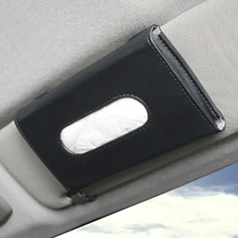 1 pc Creative car sunshade tissue bag car leather tissue box sunroof hanging seat car tissue box