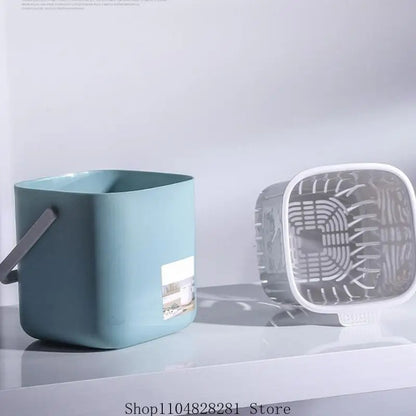 2025 New Practical Countertop Compost Bin with Lid Odor-Free Waste Basket Bin for Home Office Kitchen Bedroom Living Room