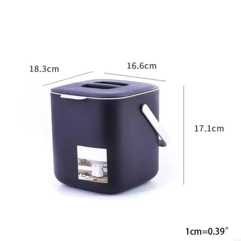 2025 New Practical Countertop Compost Bin with Lid Odor-Free Waste Basket Bin for Home Office Kitchen Bedroom Living Room