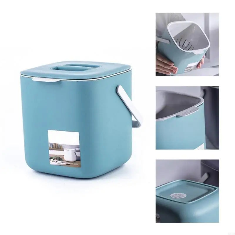 2025 New Practical Countertop Compost Bin with Lid Odor-Free Waste Basket Bin for Home Office Kitchen Bedroom Living Room