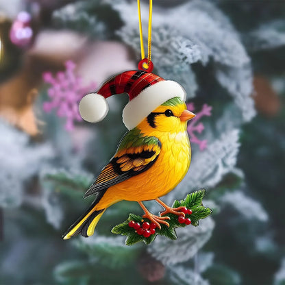 Christmas 2D Acrylic Animal Pendants Xmas Tree Horse Cat Dog