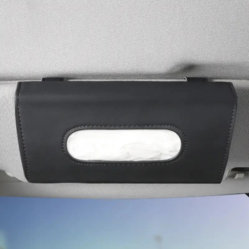 1 pc Creative car sunshade tissue bag car leather tissue box sunroof hanging seat car tissue box
