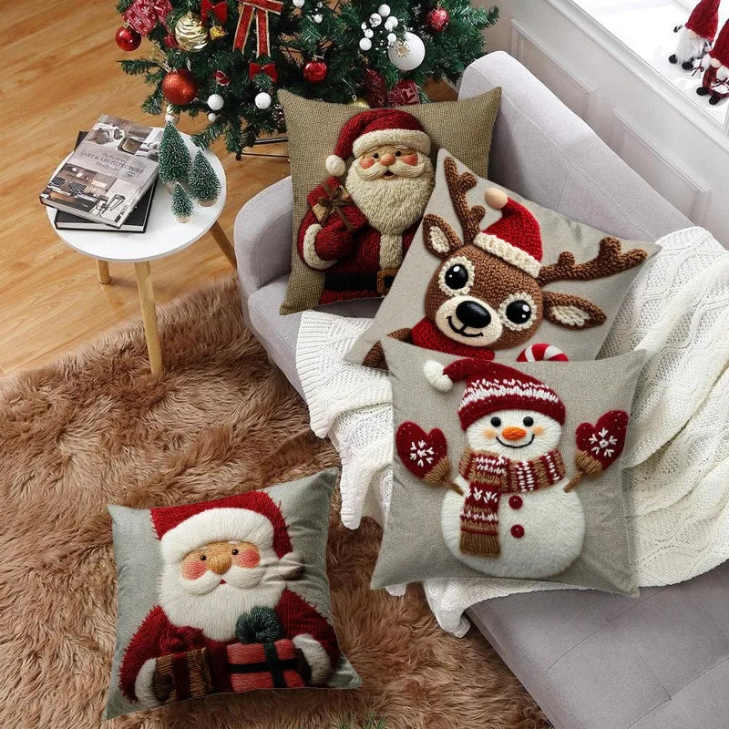 Christmas 45cm Christmas Pillowcase Cartoon Santa Claus