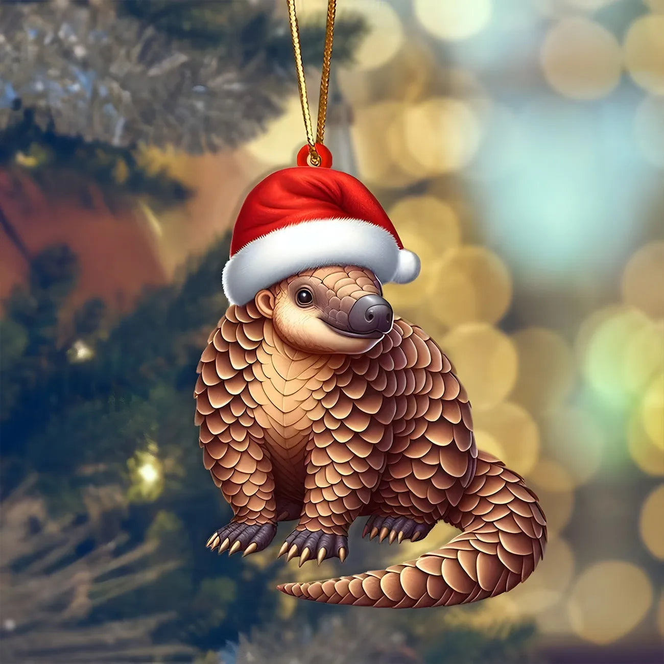 Christmas 2D Acrylic Animal Pendants Xmas Tree Horse Cat Dog