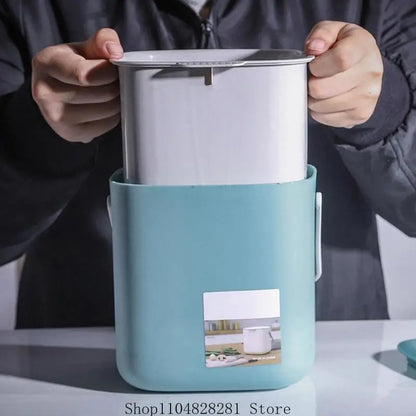 2025 New Practical Countertop Compost Bin with Lid Odor-Free Waste Basket Bin for Home Office Kitchen Bedroom Living Room