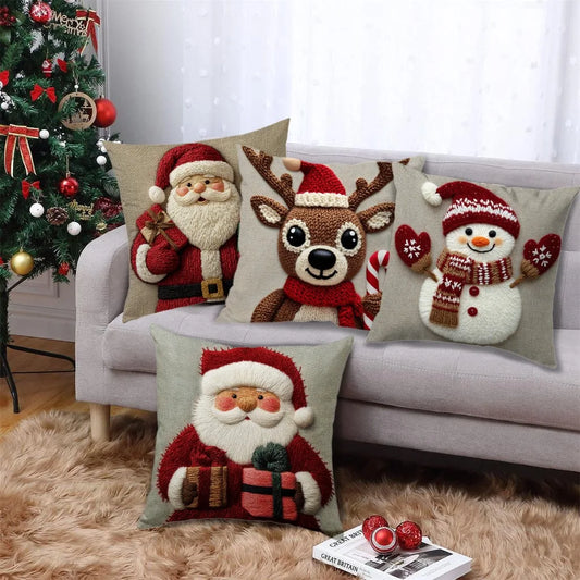 Christmas 45cm Christmas Pillowcase Cartoon Santa Claus