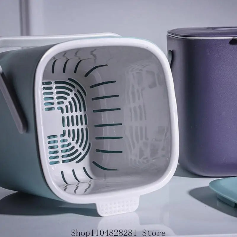 2025 New Practical Countertop Compost Bin with Lid Odor-Free Waste Basket Bin for Home Office Kitchen Bedroom Living Room