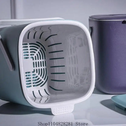 2025 New Practical Countertop Compost Bin with Lid Odor-Free Waste Basket Bin for Home Office Kitchen Bedroom Living Room