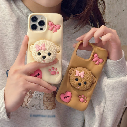 3D Teddy Dog Phone Case
