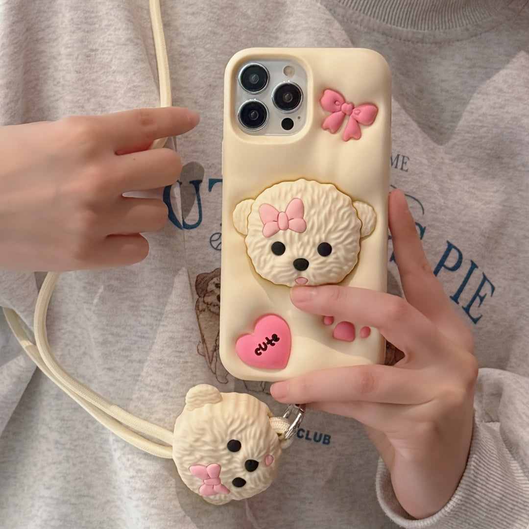 3D Teddy Dog Phone Case
