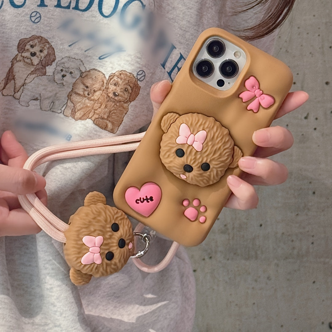 3D Teddy Dog Phone Case