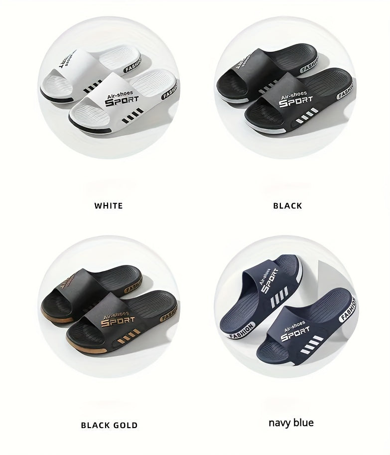 Men'S Casual Summer PVC Slippers - Non-Slip, Wear-Resistant Sole, Comfortable Slip-On Sandals for Outdoor & Indoor Use, Outdoor Footwear | Casual Slipon Shoes | PVC Upper Sandalssuitable for Men & Women