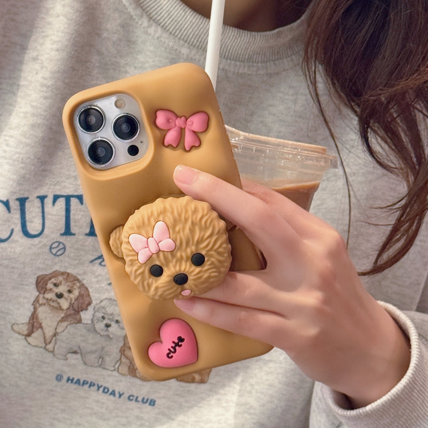 3D Teddy Dog Phone Case