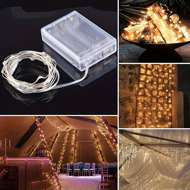 1pc String Lights for Bedroom, Party, Wedding, Christmas Halloween Decoration, 50/100LED, Holiday Lighting, Party Decorations, Ambient Lighting, Decorative Lighting, Durable String, Lightweight Design, Mood Lighting, Decorati